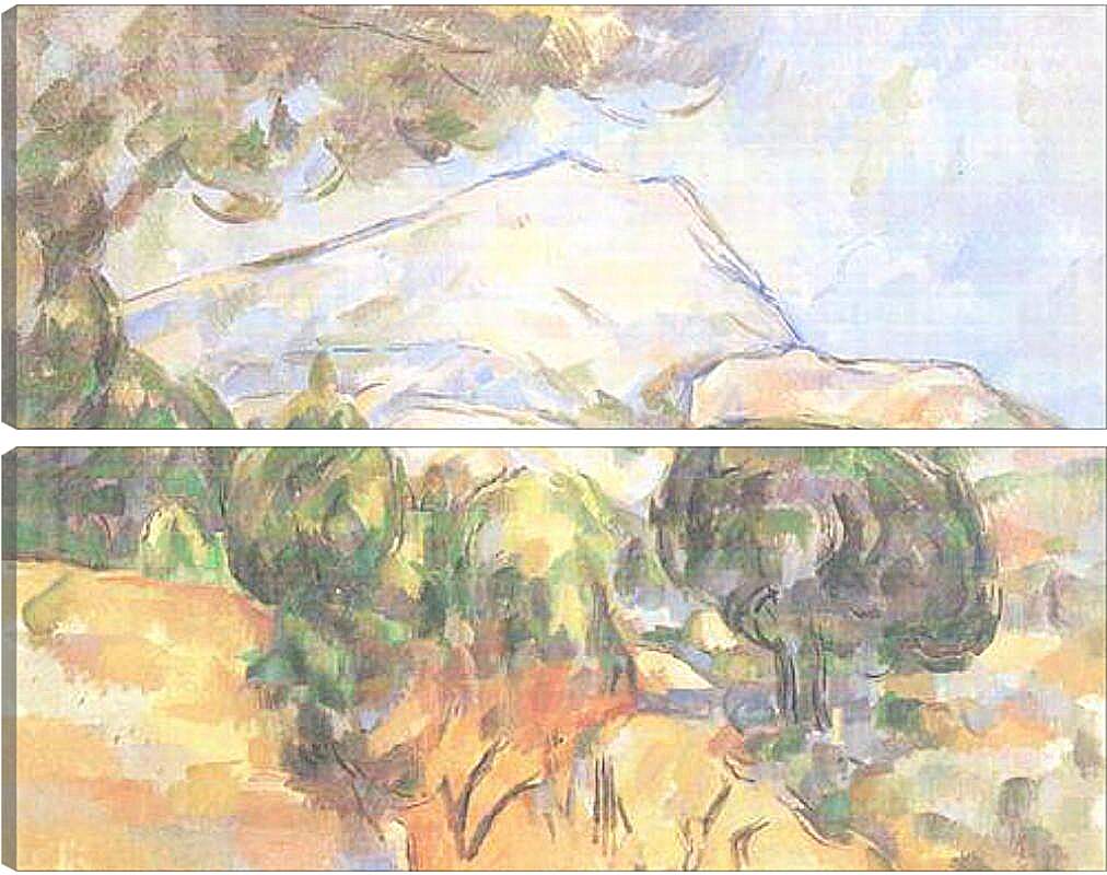 Модульная картина - La Montagne Sainte-Victoire (2). Поль Сезанн