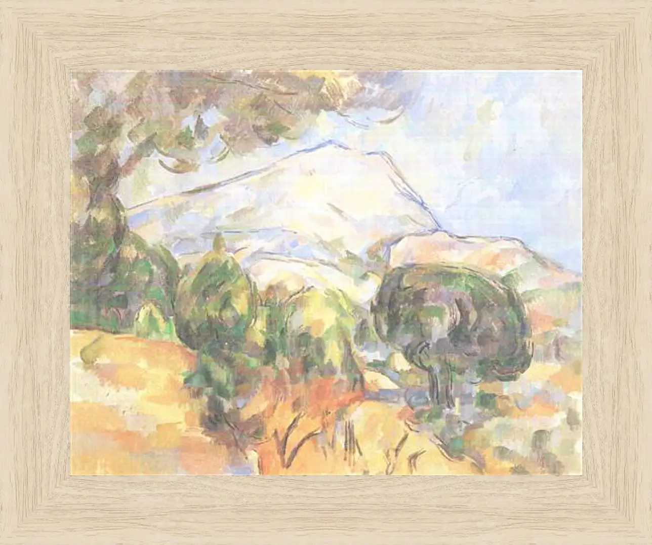 Картина в раме - La Montagne Sainte-Victoire (2). Поль Сезанн