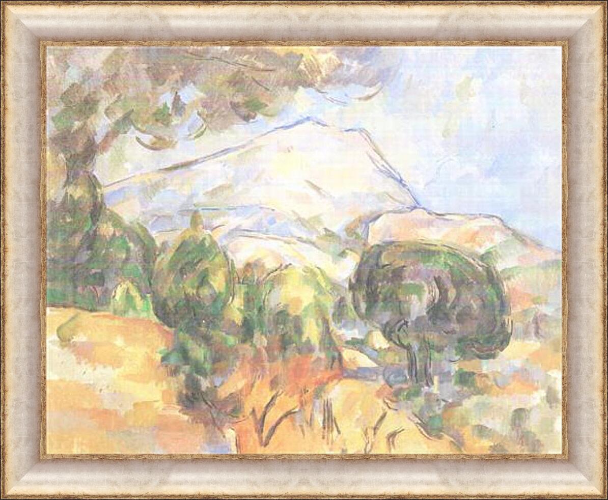 Картина в раме - La Montagne Sainte-Victoire (2). Поль Сезанн