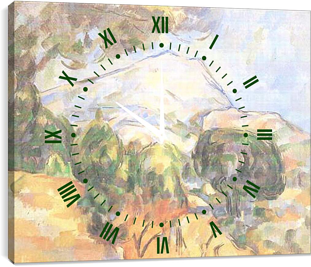 Часы картина - La Montagne Sainte-Victoire (2). Поль Сезанн