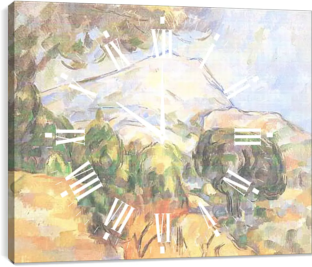 Часы картина - La Montagne Sainte-Victoire (2). Поль Сезанн