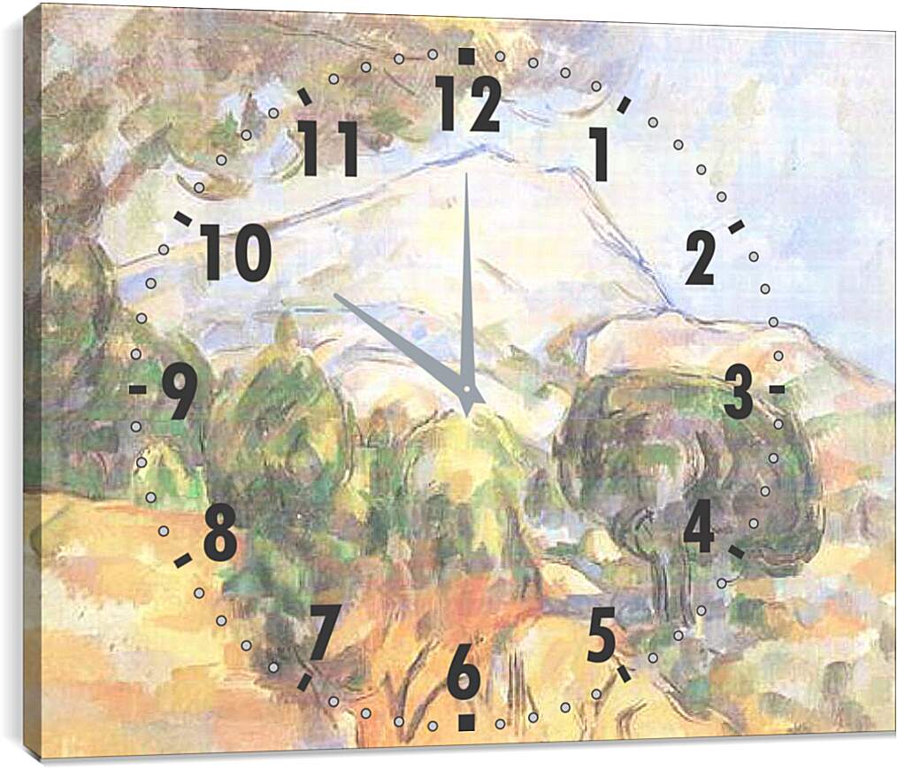 Часы картина - La Montagne Sainte-Victoire (2). Поль Сезанн