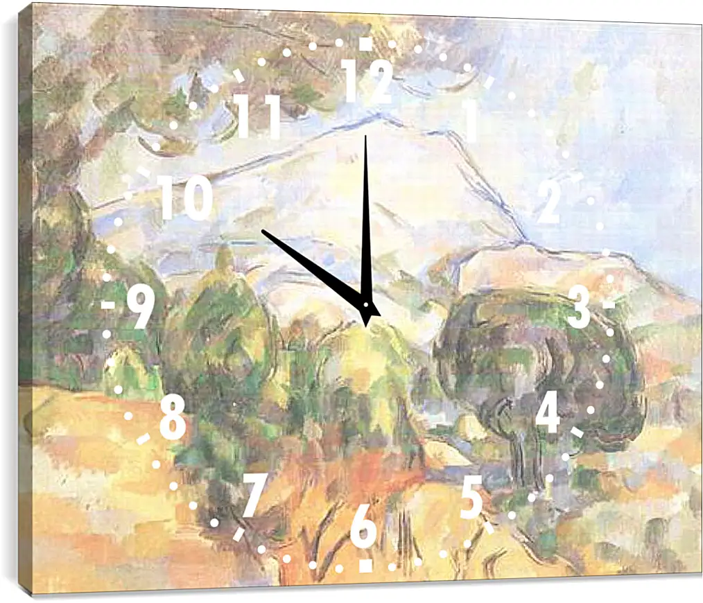 Часы картина - La Montagne Sainte-Victoire (2). Поль Сезанн
