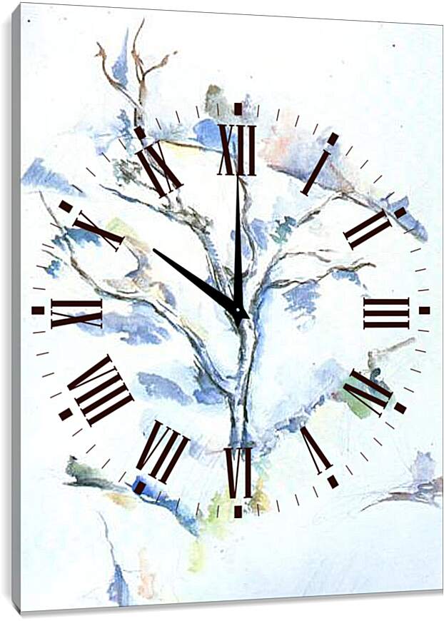 Часы картина - Le Chene. Поль Сезанн