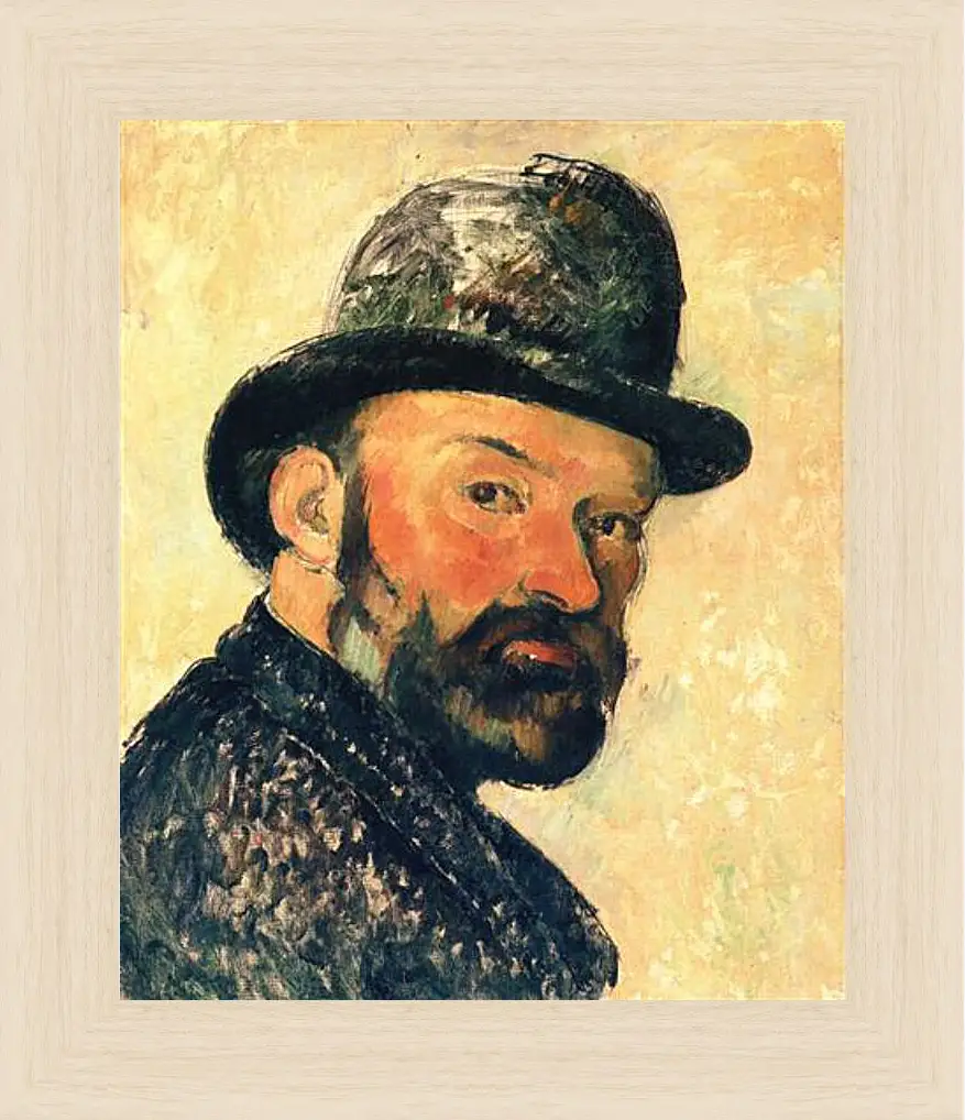 Картина в раме - Autoportrait au Melon (vers). Поль Сезанн