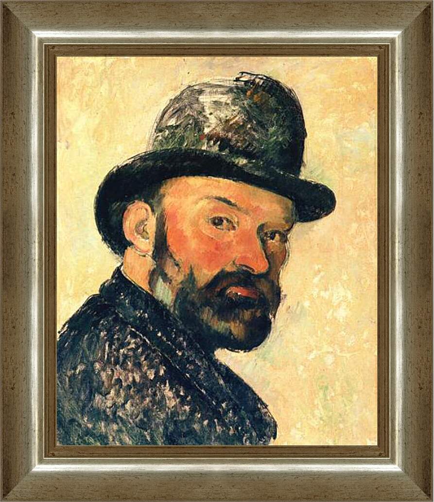 Картина в раме - Autoportrait au Melon (vers). Поль Сезанн