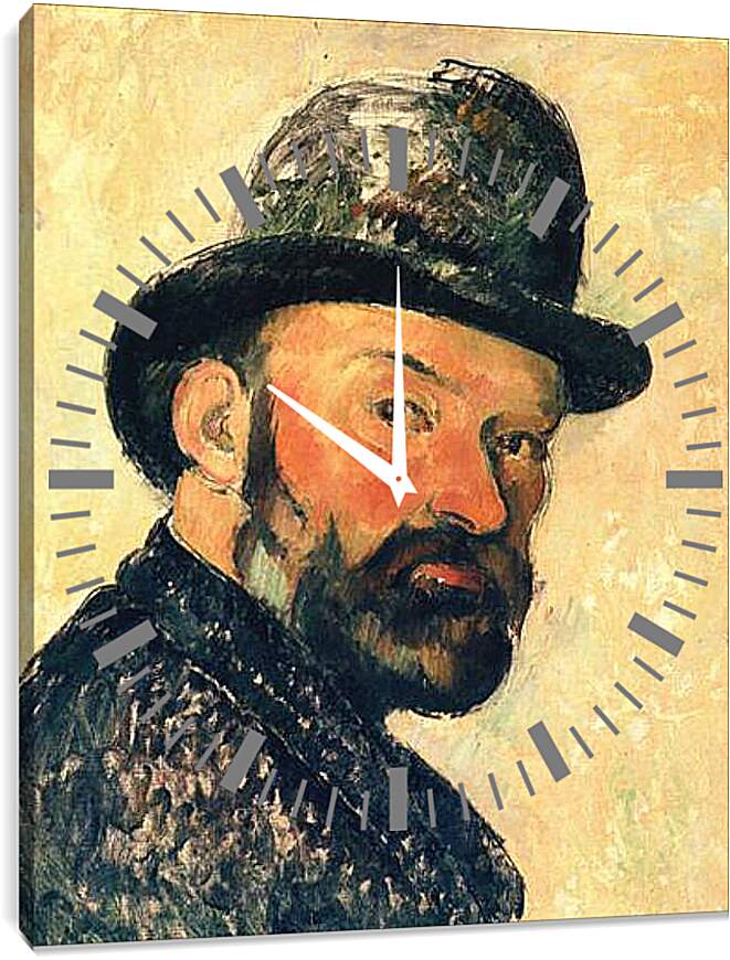 Часы картина - Autoportrait au Melon (vers). Поль Сезанн