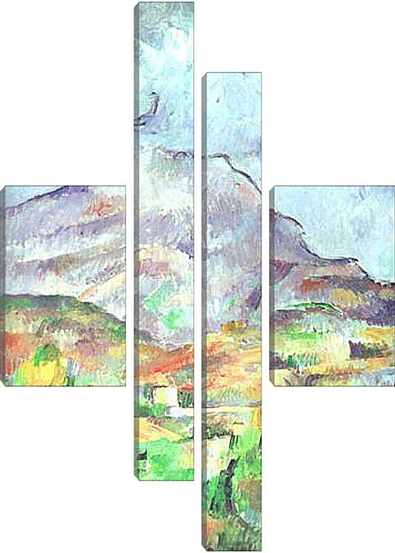 Модульная картина - La Montagne Sainte-Victoire Detail (vers). Поль Сезанн