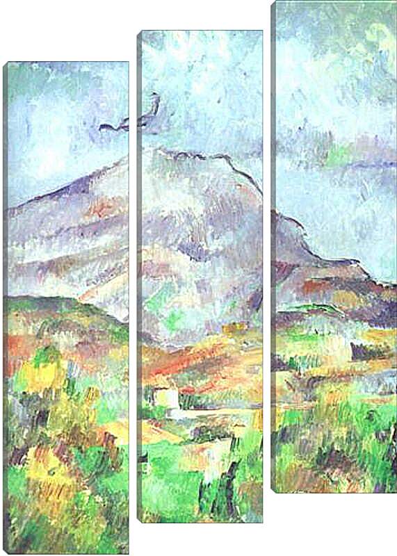 Модульная картина - La Montagne Sainte-Victoire Detail (vers). Поль Сезанн