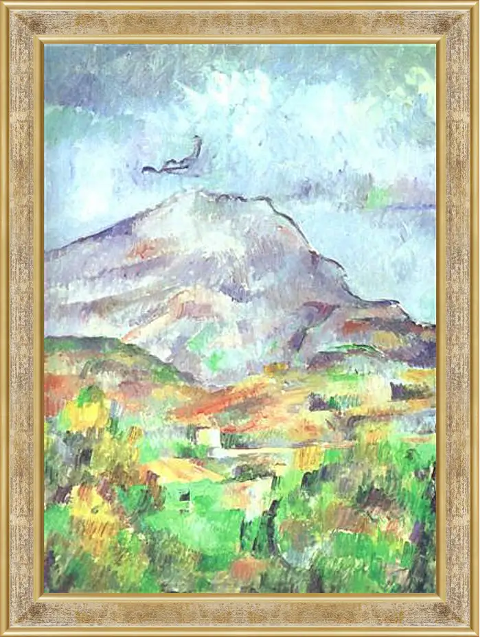 Картина в раме - La Montagne Sainte-Victoire Detail (vers). Поль Сезанн