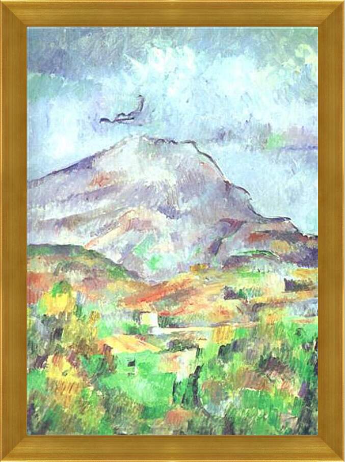 Картина в раме - La Montagne Sainte-Victoire Detail (vers). Поль Сезанн