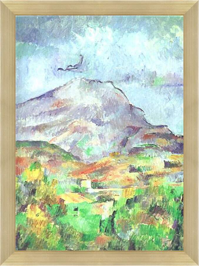 Картина в раме - La Montagne Sainte-Victoire Detail (vers). Поль Сезанн