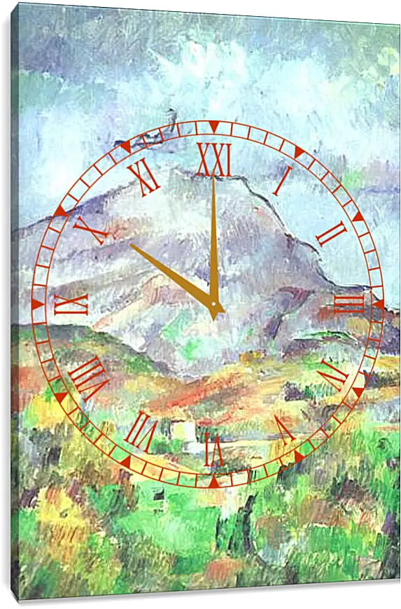Часы картина - La Montagne Sainte-Victoire Detail (vers). Поль Сезанн