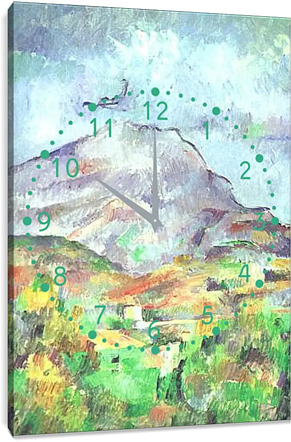 Часы картина - La Montagne Sainte-Victoire Detail (vers). Поль Сезанн