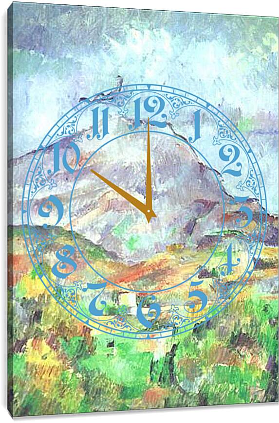 Часы картина - La Montagne Sainte-Victoire Detail (vers). Поль Сезанн