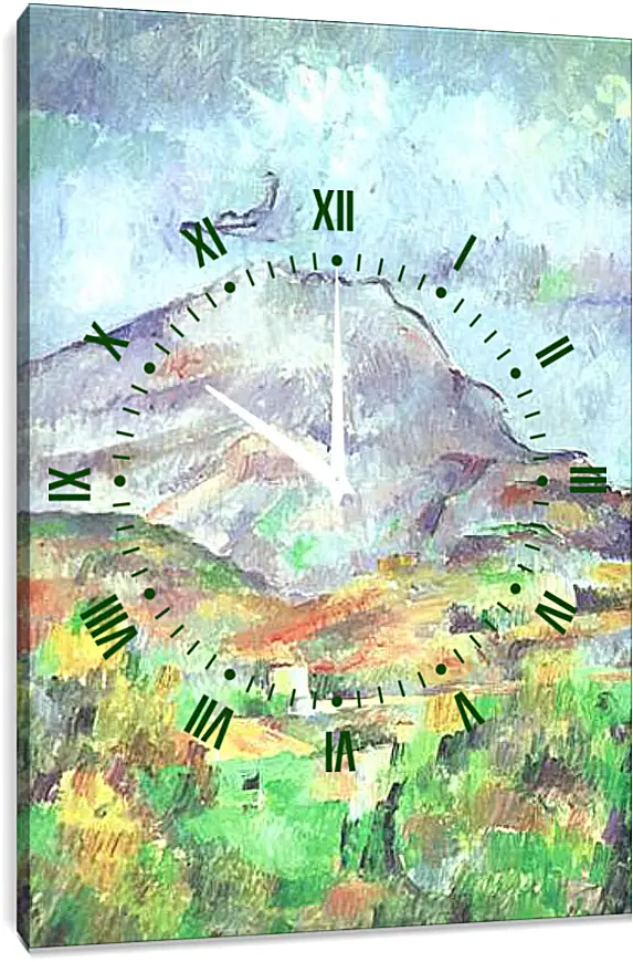Часы картина - La Montagne Sainte-Victoire Detail (vers). Поль Сезанн