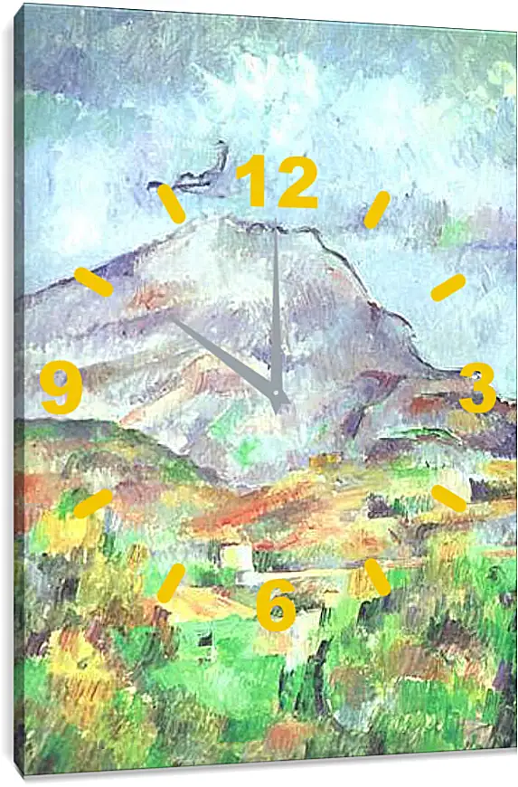 Часы картина - La Montagne Sainte-Victoire Detail (vers). Поль Сезанн