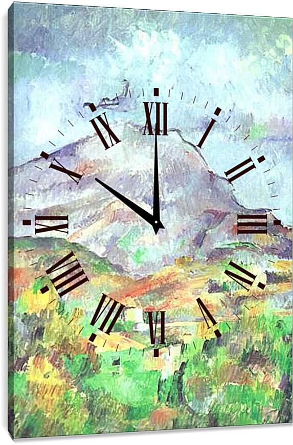 Часы картина - La Montagne Sainte-Victoire Detail (vers). Поль Сезанн