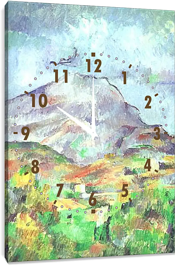 Часы картина - La Montagne Sainte-Victoire Detail (vers). Поль Сезанн