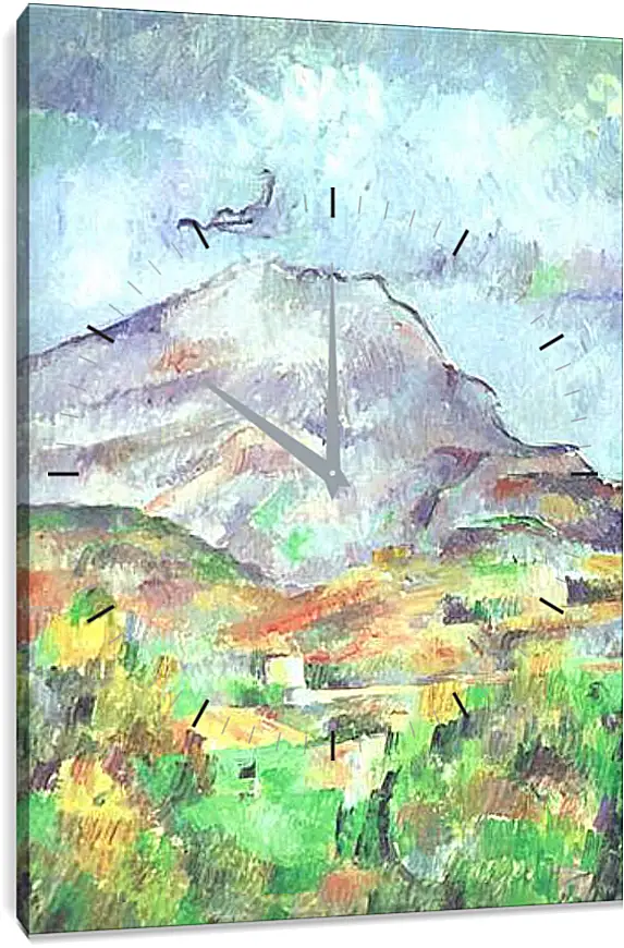Часы картина - La Montagne Sainte-Victoire Detail (vers). Поль Сезанн
