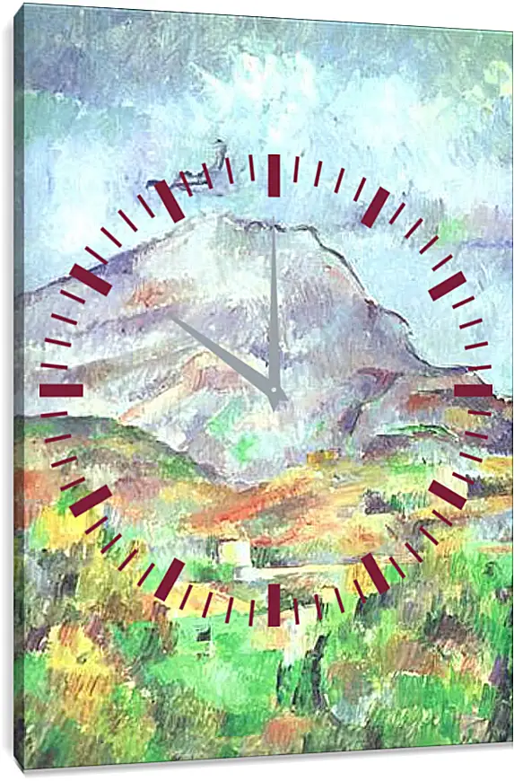 Часы картина - La Montagne Sainte-Victoire Detail (vers). Поль Сезанн