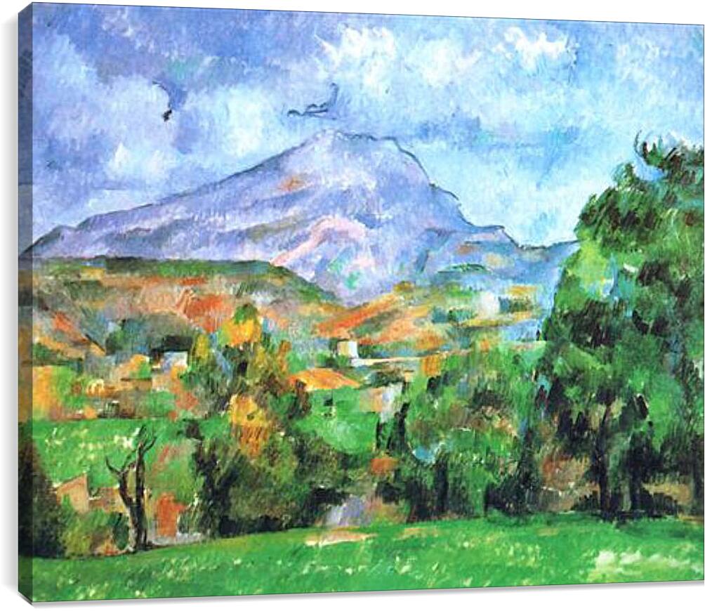 Постер и плакат - La Montagne Sainte-Victoire (1). Поль Сезанн