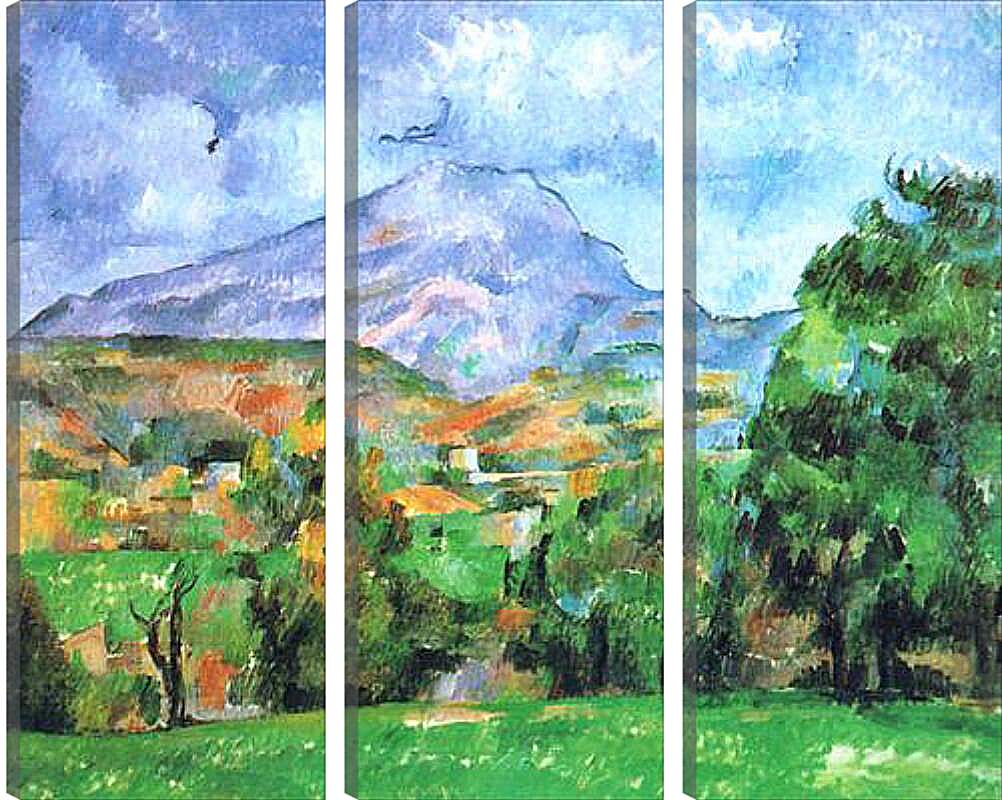 Модульная картина - La Montagne Sainte-Victoire (1). Поль Сезанн