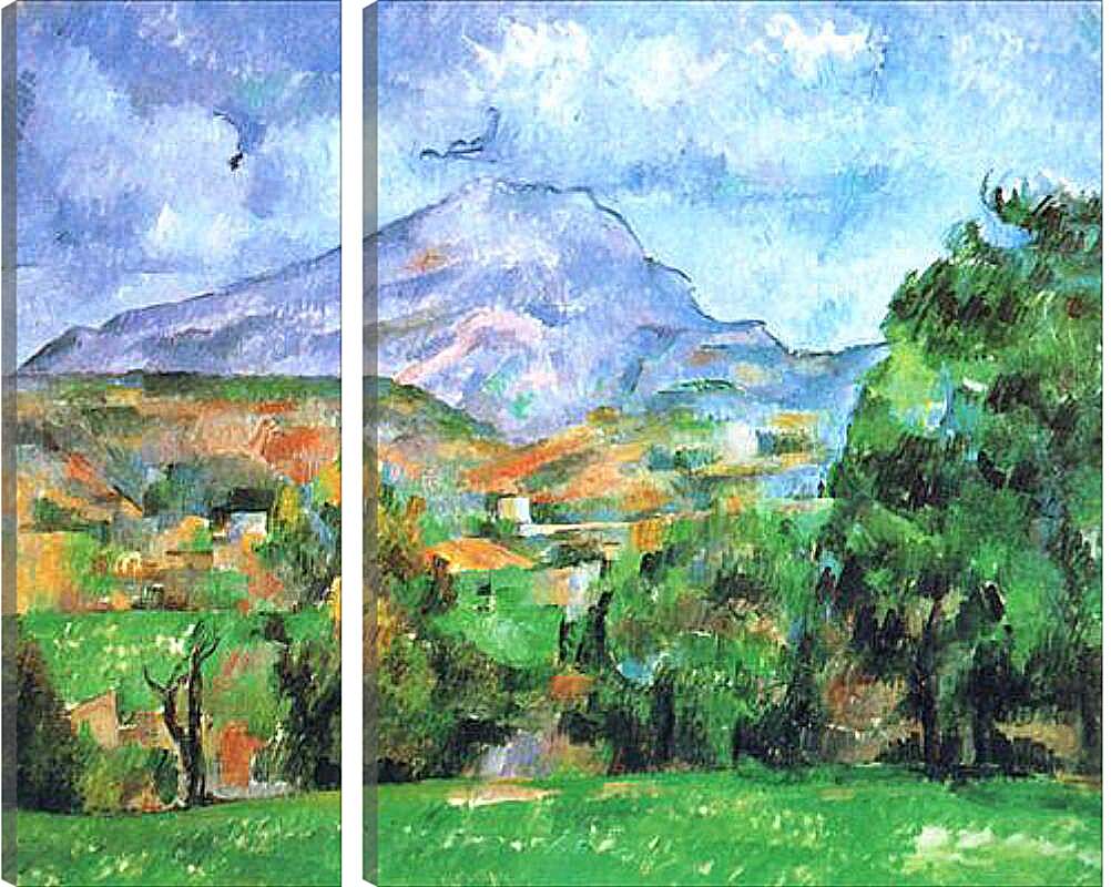 Модульная картина - La Montagne Sainte-Victoire (1). Поль Сезанн