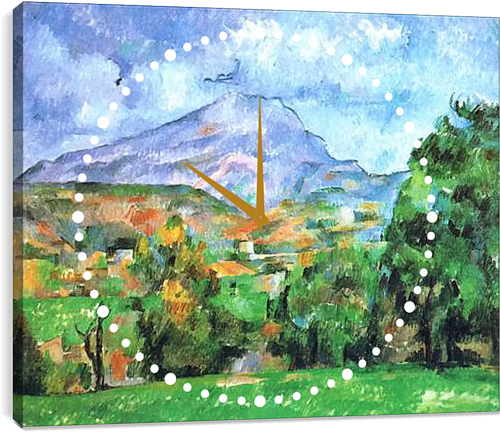 Часы картина - La Montagne Sainte-Victoire (1). Поль Сезанн