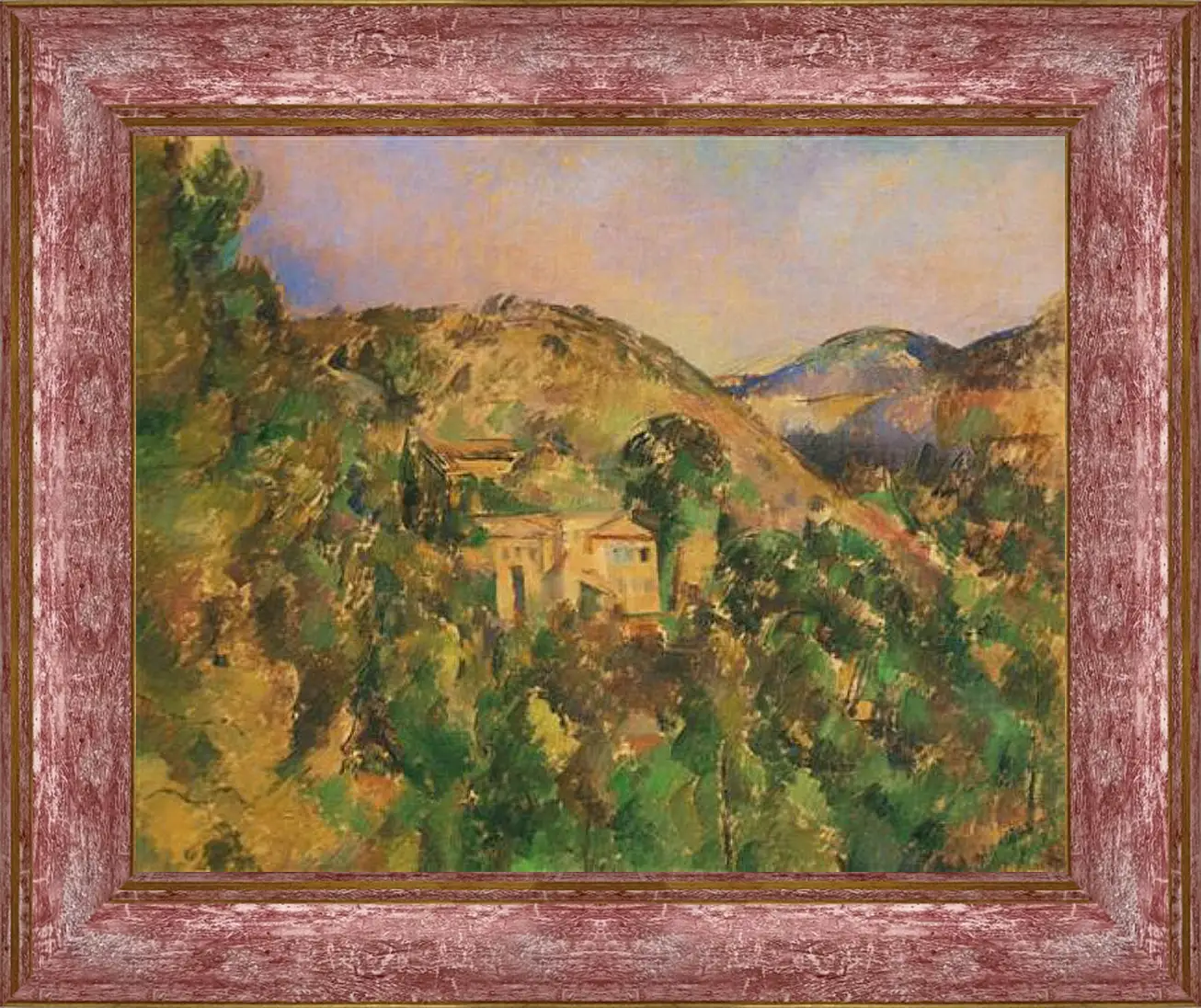 Картина в раме - La Colline des Pauvres. Поль Сезанн