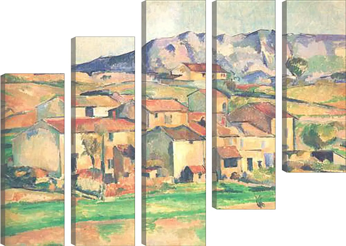 Модульная картина - Le Cengle et la Sainte-Victoire vus de Gardanne (vers). Поль Сезанн