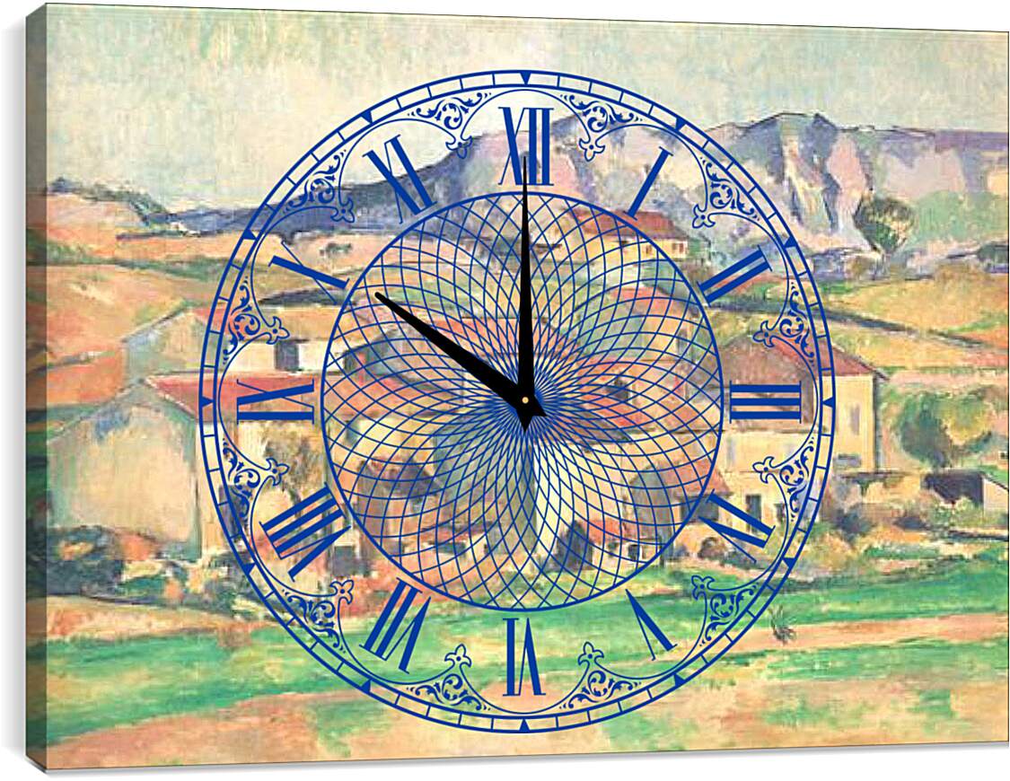 Часы картина - Le Cengle et la Sainte-Victoire vus de Gardanne (vers). Поль Сезанн