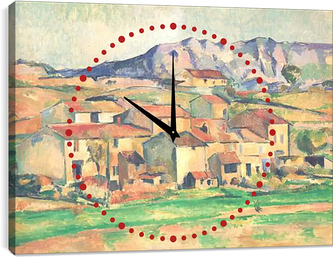 Часы картина - Le Cengle et la Sainte-Victoire vus de Gardanne (vers). Поль Сезанн