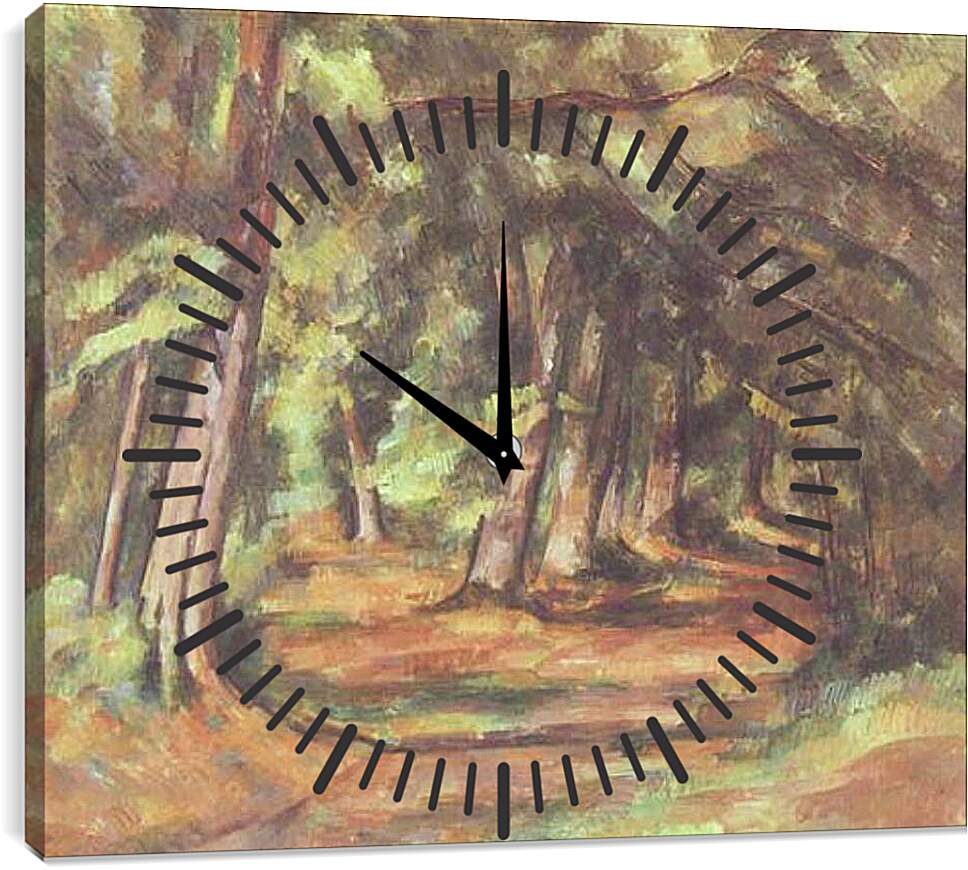 Часы картина - Sous-Bois. Поль Сезанн