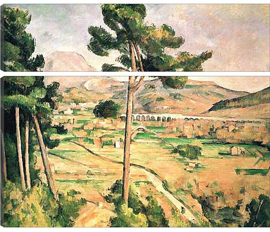 Модульная картина - La Montagne Sainte-Victoire, vue de Montbriand. Поль Сезанн