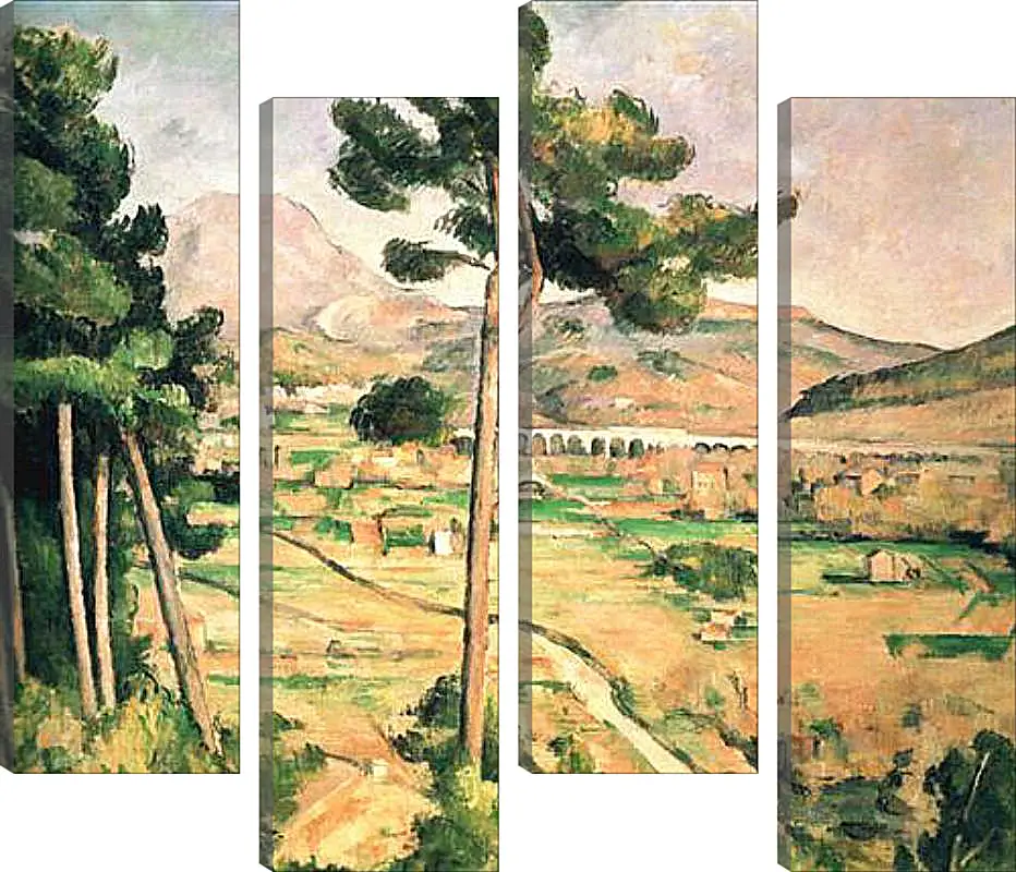 Модульная картина - La Montagne Sainte-Victoire, vue de Montbriand. Поль Сезанн