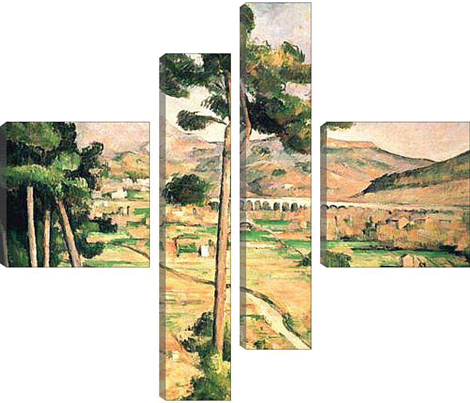 Модульная картина - La Montagne Sainte-Victoire, vue de Montbriand. Поль Сезанн