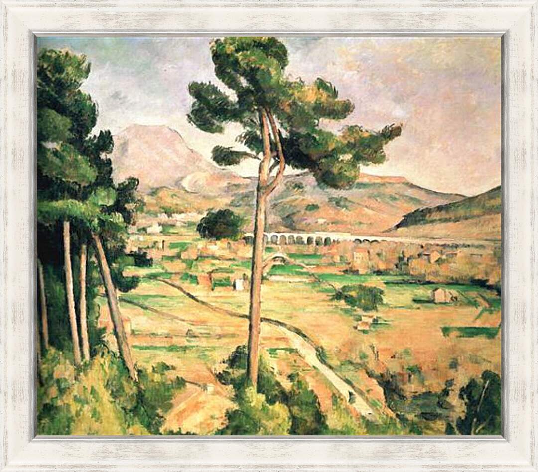 Картина в раме - La Montagne Sainte-Victoire, vue de Montbriand. Поль Сезанн
