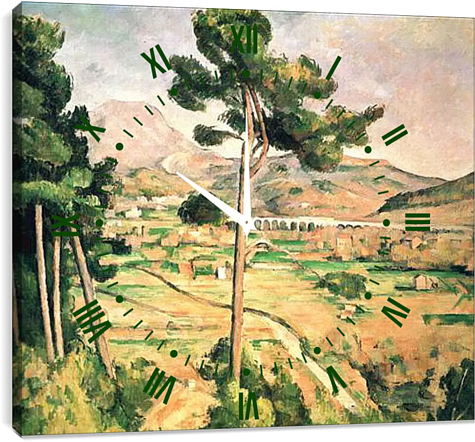 Часы картина - La Montagne Sainte-Victoire, vue de Montbriand. Поль Сезанн