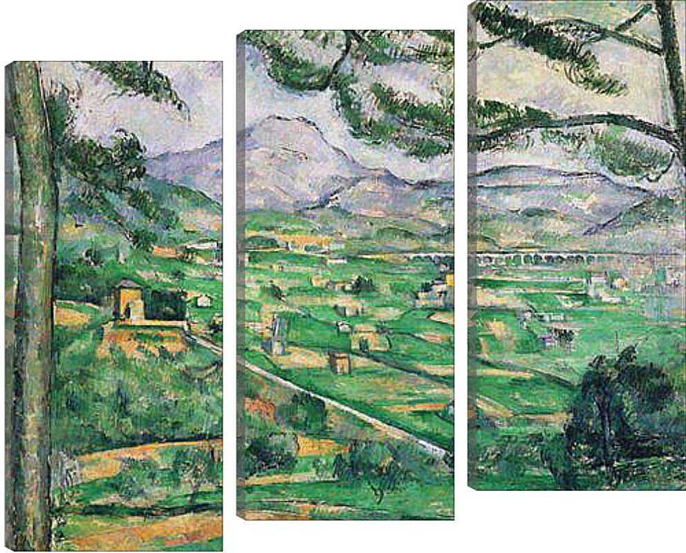 Модульная картина - La Montagne Saint-Victoire au grand Pin. Поль Сезанн