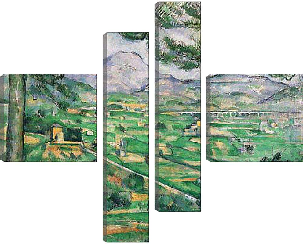 Модульная картина - La Montagne Saint-Victoire au grand Pin. Поль Сезанн