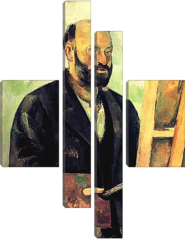 Модульная картина - Cezanne a la Palette. Поль Сезанн