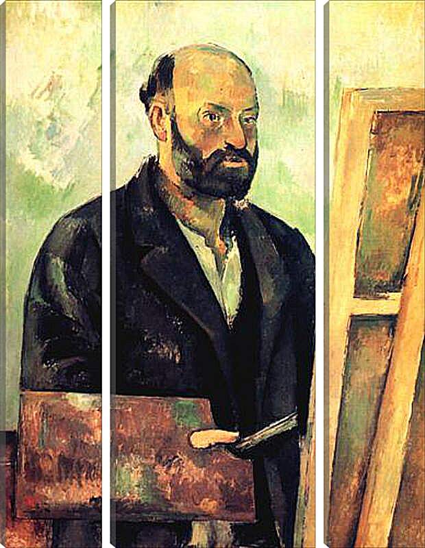 Модульная картина - Cezanne a la Palette. Поль Сезанн