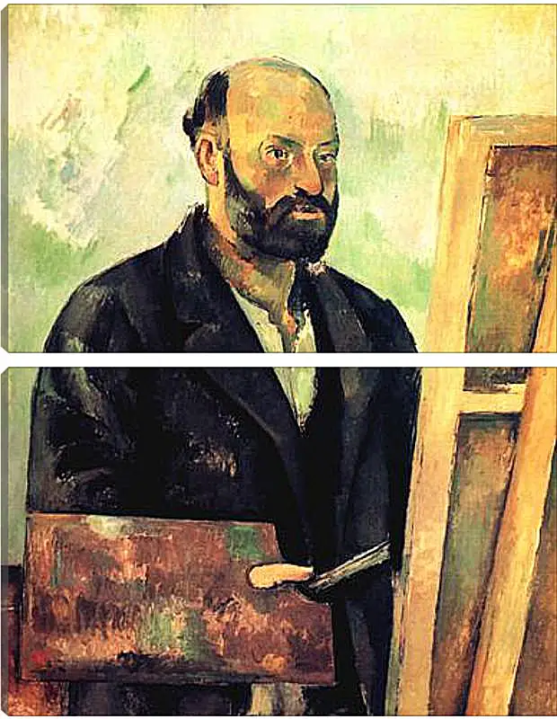 Модульная картина - Cezanne a la Palette. Поль Сезанн