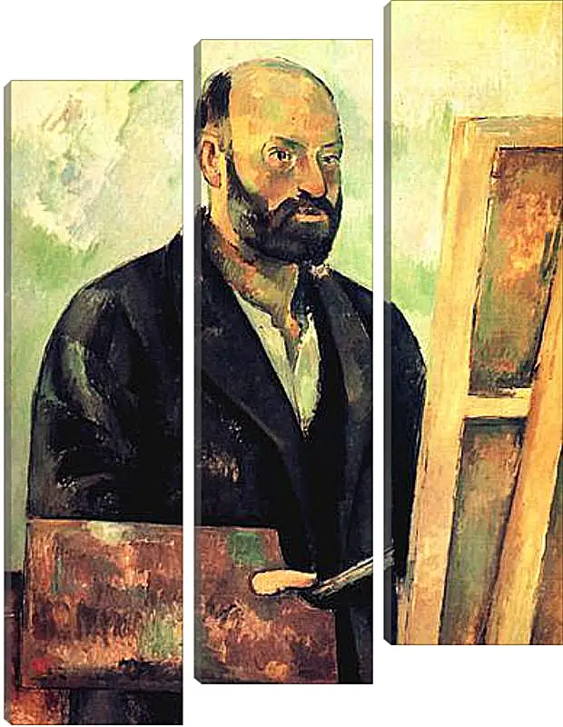 Модульная картина - Cezanne a la Palette. Поль Сезанн