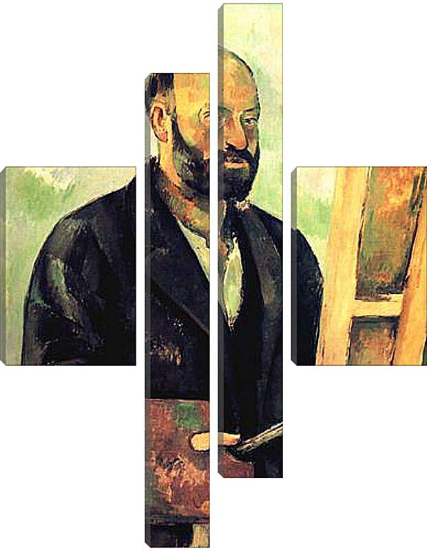 Модульная картина - Cezanne a la Palette. Поль Сезанн