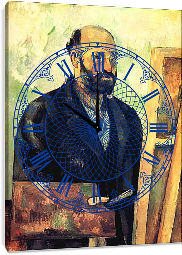 Часы картина - Cezanne a la Palette. Поль Сезанн