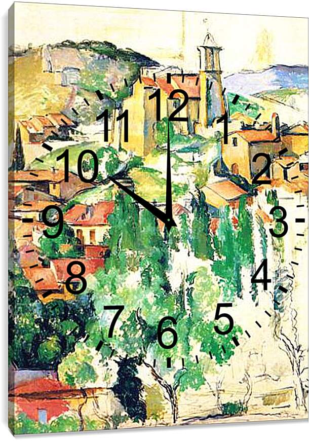 Часы картина - Vue de Gardanne. Поль Сезанн