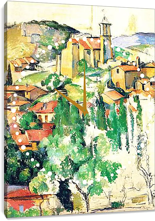 Часы картина - Vue de Gardanne. Поль Сезанн