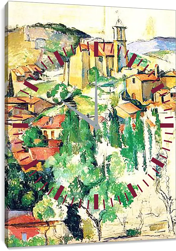 Часы картина - Vue de Gardanne. Поль Сезанн